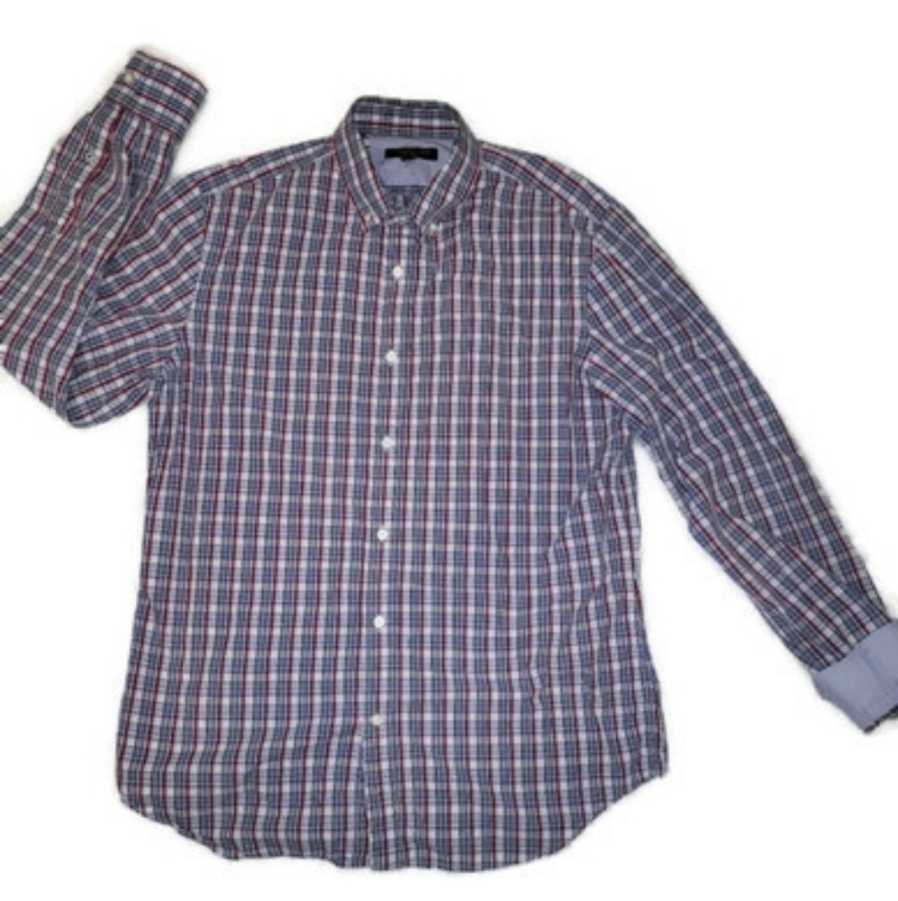 Banana Republic men XL plaid button up shirt